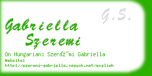 gabriella szeremi business card